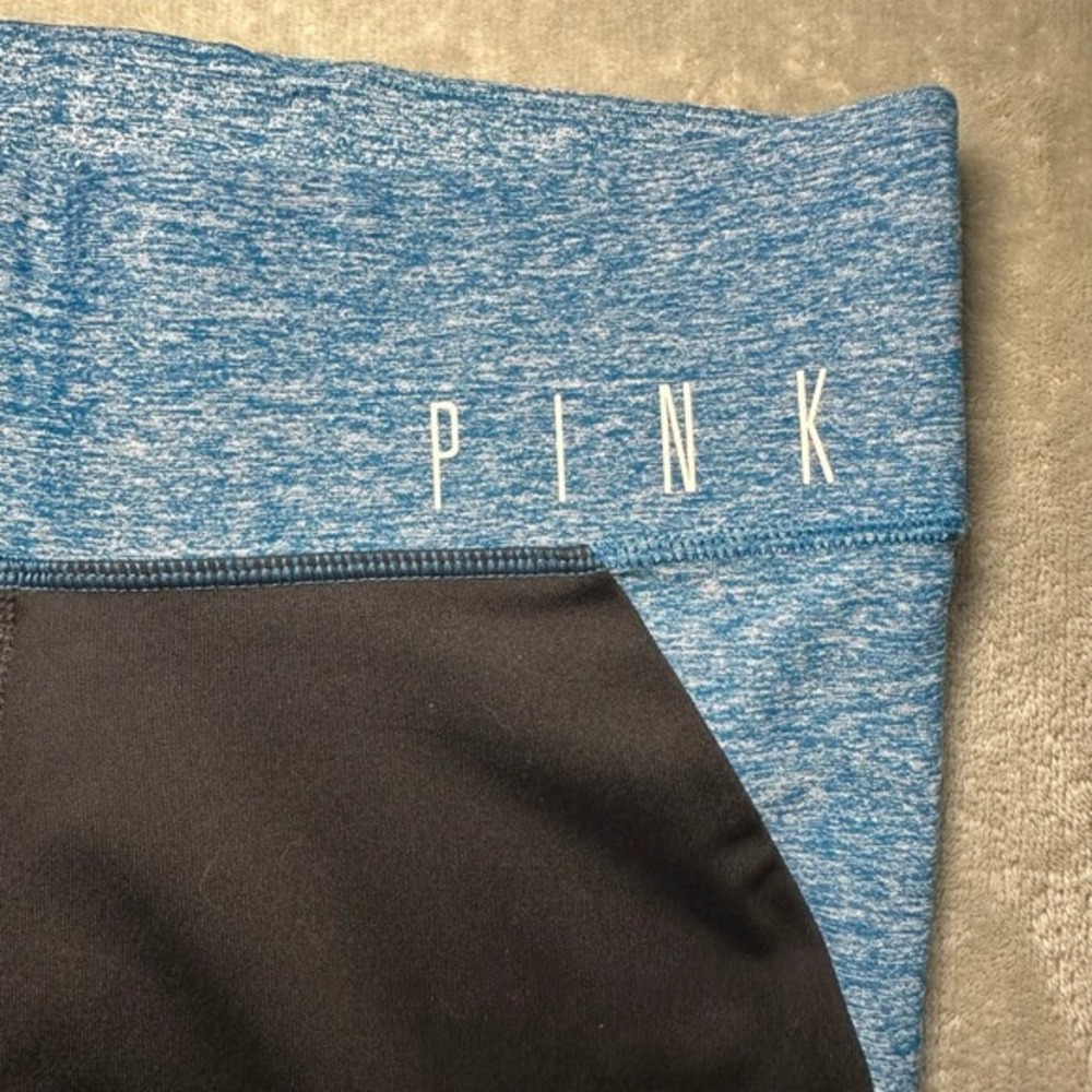 Victorias Secret PINK Yoga Leggings Women Size S Blue Two-Tone‎ Yoga Gym Workout - Picture 5 of 13
